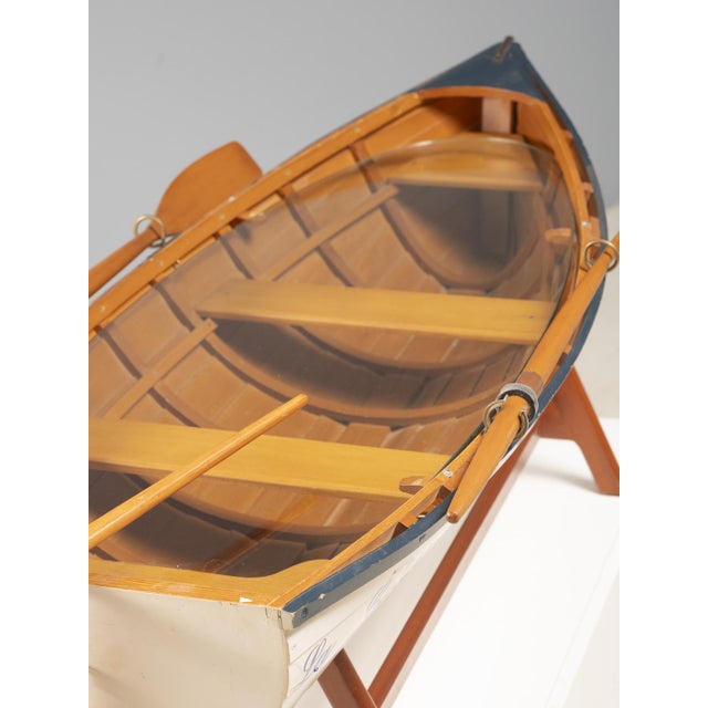 2000 - 2009 Reimagined Boat-Form Coffee Table with Glass Top For Sale - Image 5 of 11