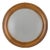 Vintage Italian Round Wall Mirror in Walnut, 1970s For Sale