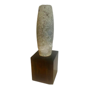 Asian Stone Relic Sculpture on a Wood Base (16” High)