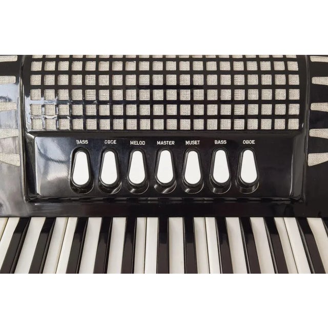 Metal Vintage Black Mod. 304 Excelsior Accordion For Sale - Image 7 of 18
