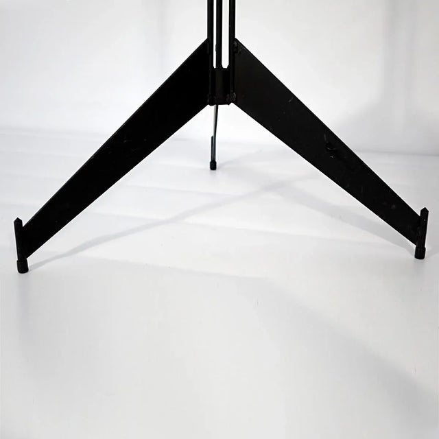 Mid-Century Black Metal & Brass Sputnik Style Coat Stand, 1950s For Sale - Image 4 of 9