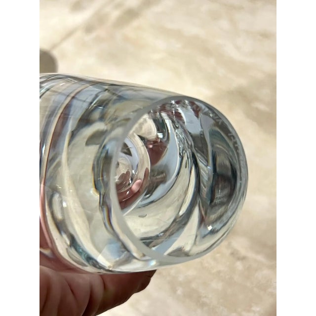 Transparent Timo Sarpaneva Orchid Art Glass Vase for Littala Finland For Sale - Image 8 of 10