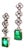 Emerald Diamond Earring 14k White Gold 2.13 TCW Certified For Sale