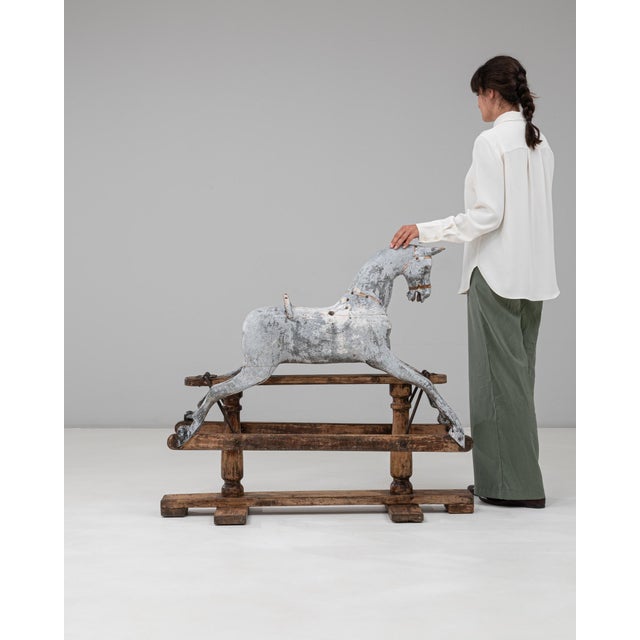 1900s French Wooden Rocking Horse For Sale - Image 18 of 18