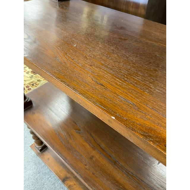 Brown Mid 20th Century Wooden Spiral Shelf For Sale - Image 8 of 11