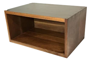 Solid Walnut Wood Tenon Joinery Coffee Table With Storage Mid-Century Modern Danish, C. 60's