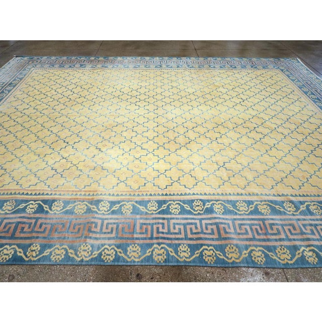 Galerie Shabab Collection Mid-20th Century Indian Flatweave Dhurrie Carpet For Sale - Image 4 of 8
