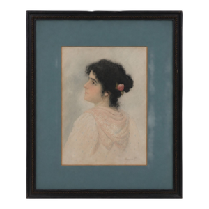 Early 20th Century Portrait of a Young Beauty - Eugen Von Blaas
