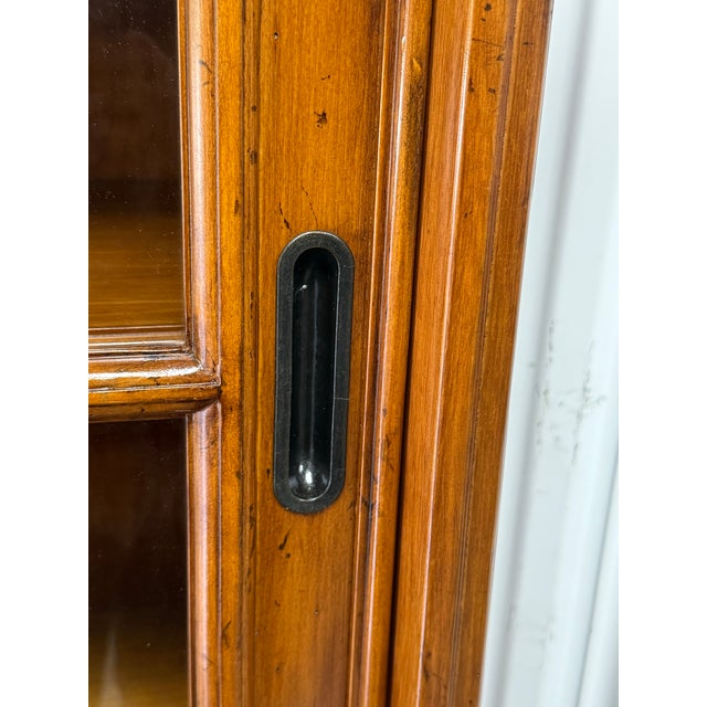 Wood Sligh “Ellis” Collection Sliding Door Bookcase For Sale - Image 7 of 12