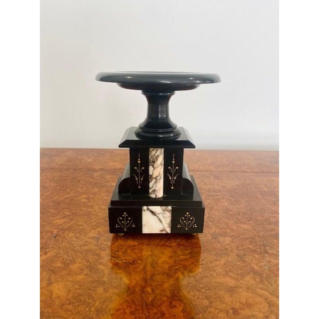 Victorian block marble clock garniture having a quality large marble clock with a drum shaped top brass bezel, glass door,...