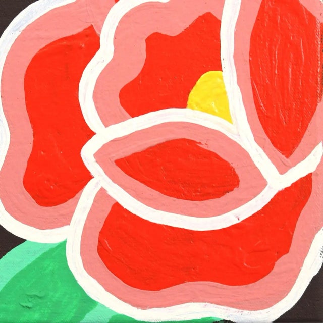 2020s Floral Pop Art Abstract Figurative Contemporary Painting "Baby Birkin" Original Artwork by Danny Brown For Sale - Image 5 of 9