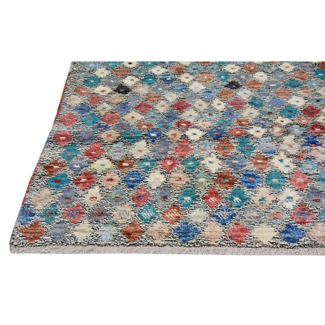 1990s 1990s Moroccan Hand Knotted Millfleur Rug With Soft Texture,6'3"X6'7" For Sale - Image 5 of 7