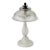 Vintage Lalique Style Art Nouveau Frosted Glass Lamp Floral Relief For Sale