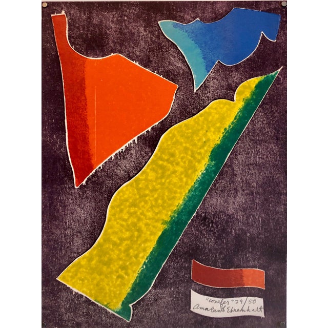 Amaranth Ehrenhalt, Color Embossed Lithograph Print New York Abstract Expressionist Woman Artist For Sale