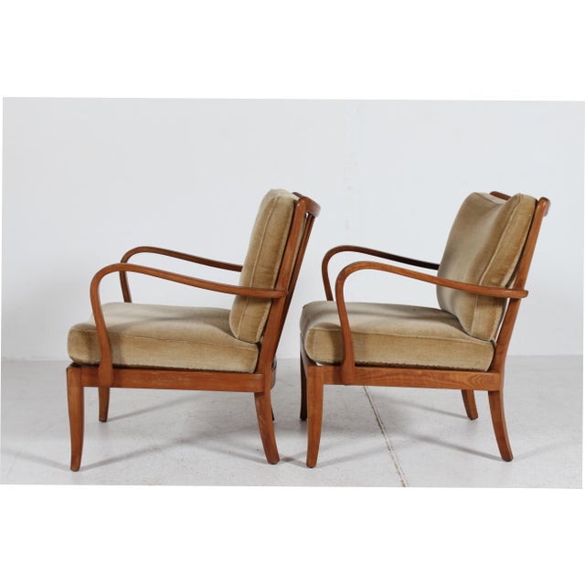 1960s Mid-Century Ash Easy Chairs from Knoll Antimott, Germany, 1960s, Set of 2 For Sale - Image 5 of 15