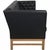 Erik Jørgensen EJ315 3.seater sofa upholstered in black leather with a frame of oak. The sofa is from the 2000s, and...