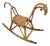 Large Mid-Century Franco Albini Bamboo Rattan Rocking Horse For Sale