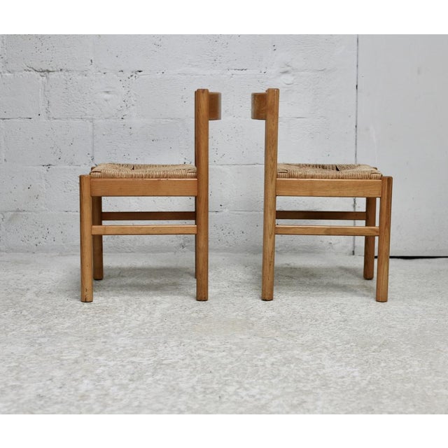 Set of Vintage French Straw Chairs, 1960 For Sale - Image 11 of 16
