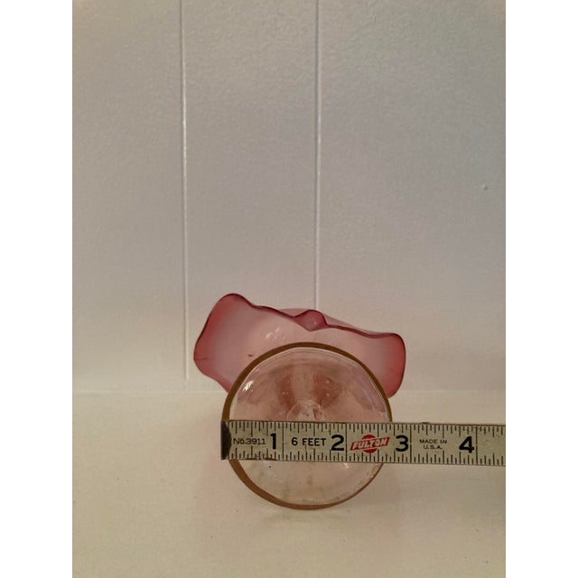 Vintage Hand-Blown Art Glass Vase For Sale - Image 11 of 11