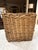 Greige Vintage Kubu Rattan, Rare One Handled, Almost Square Gathering Basket for Cottage Core & Farmhouse Decor - See Pictures! For Sale - Image 8 of 9