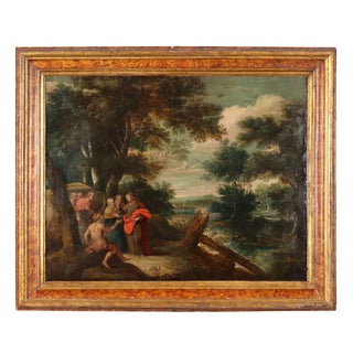 Flemish School Artist, Healing Scene, 1600s, Oil on Copper, Framed For Sale