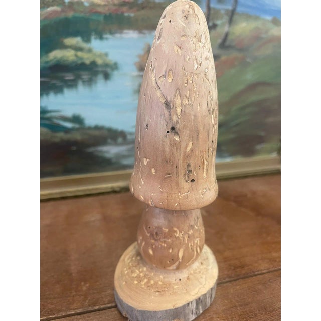Vintage Hand Carved Wooden Mushroom For Sale In Seattle - Image 6 of 7