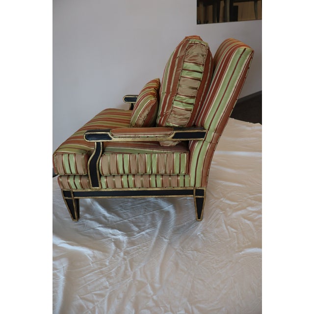 Terra Cotta 1990s Swaim Silk Bergere Chairs For Sale - Image 8 of 13