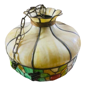 Vintage Large Glass Stained Pendant