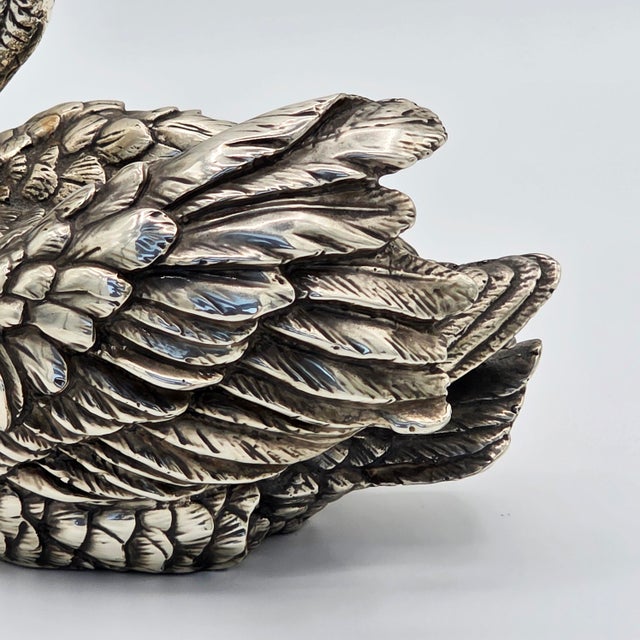 Silver Vintage D’Argenta Silver-Plated Swan Sculpture, Mexico For Sale - Image 8 of 11
