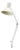 Vintage White Clip-on Adjustable Lamp attributed to Hurka for Napako, Czechoslovakia, 1970s For Sale
