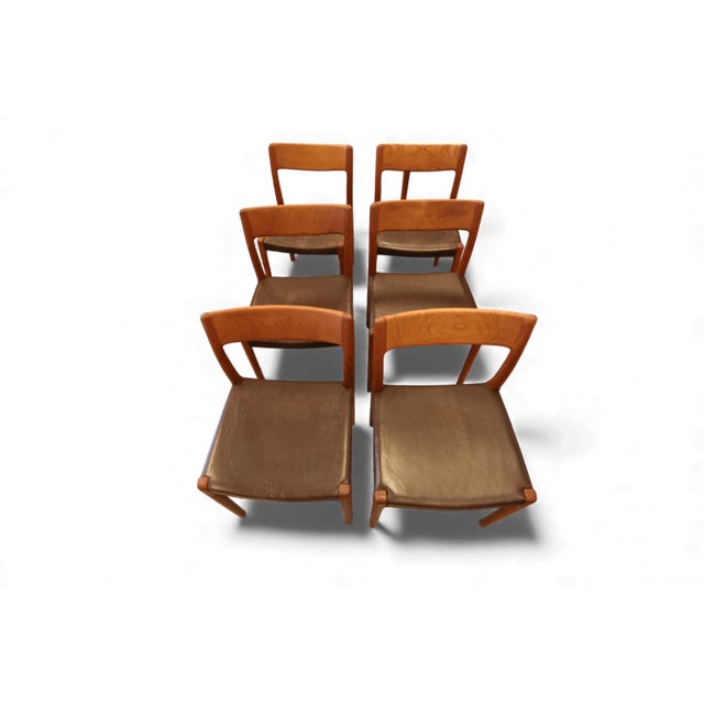 Danish Dining Chairs in Teak and Leather, 1960s, Set of 6 For Sale - Image 15 of 18
