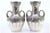 Small Silver Vases with Floral Motifs and Embossed Garlands, Set of 2, in Very Good conditions. Designed 1890 to 1919 This...