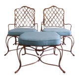 Late 20th Century Rose Tarlow Style Twig Outdoor Chairs & Ottoman, 5 Pieces For Sale