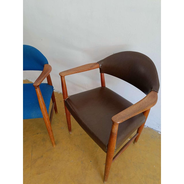 Kurt Olsen Danish Chairs attributed to Kurt Olsen, 1960s, Set of 2 For Sale - Image 4 of 7