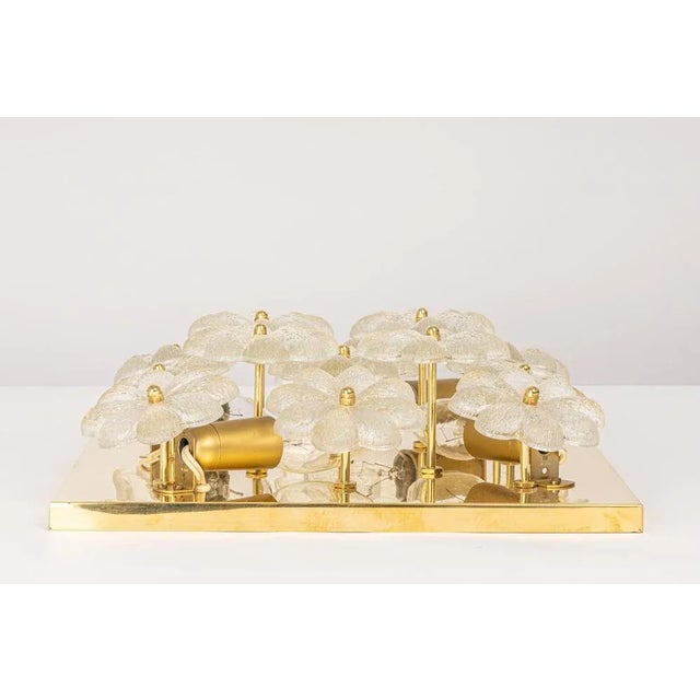 Petite Glass Flower Wall Light from E. Palme, Germany For Sale - Image 3 of 15