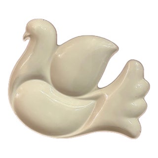 Pop Art Peace White Ceramic Candy Dish Catchall For Sale
