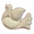 Vintage Holiday Pop Art Peace Dove White Ceramic Candy Dish Catchall For Sale