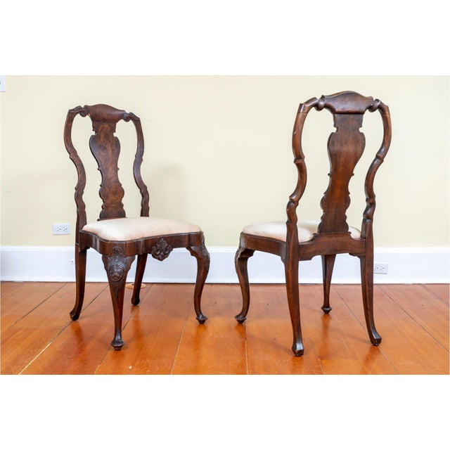 Rococo Pair of 18th Century Dutch Rococo Side Chairs For Sale - Image 3 of 12