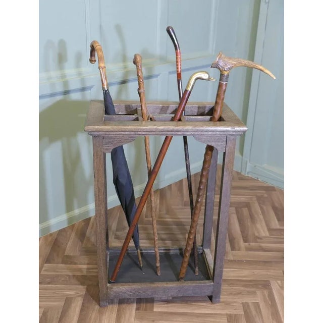 Late 19th Century Arts and Crafts Oak Umbrella Stand, 1890 For Sale - Image 5 of 6