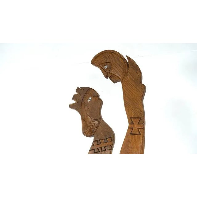 Wooden Sculpture of Couple by Luciano Bertolotto, Italy, 1990s For Sale - Image 8 of 9