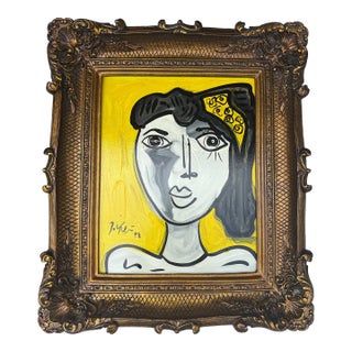 1972 “Whitney Husdon” (Whitney Houston) Peter Keil Original Painting, Framed For Sale