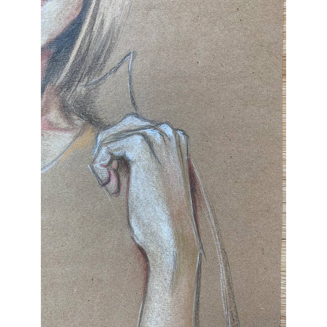 Contemporary Contemporary Modern Fashion Model Illustration Figurative Drawings - Set of 2 For Sale - Image 3 of 8