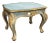 Antique Italian Blue Painted and Parcel Gilt Wooden Tabouret Stool, C. 1850 For Sale