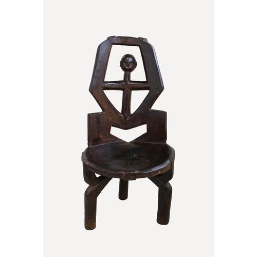 Makonde Chair in Wood For Sale - Image 5 of 5