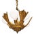 Art Deco 1920 Gemetric Art Deco Brass Five Light Circular Chandelier by Markel For Sale - Image 3 of 5