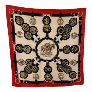 Hermès Cuivrerie 1963 Foulard En Soie De La Perriere Françoise