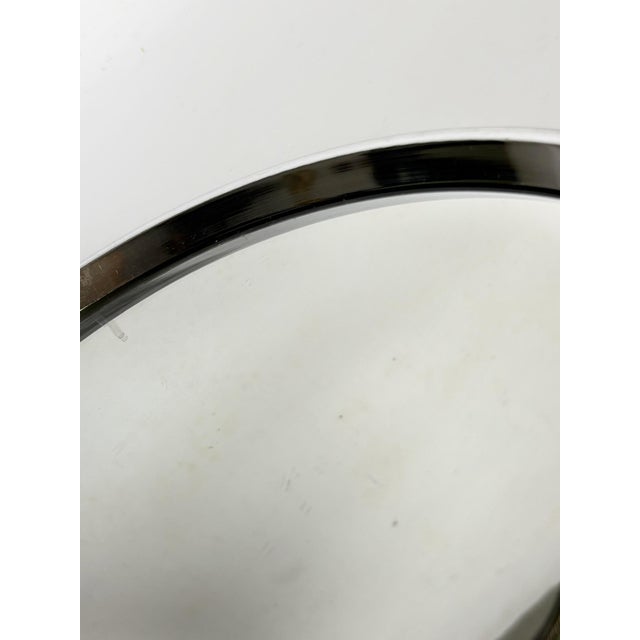 Round Metal Tray with Mirrored Surface, France, 1940s For Sale - Image 11 of 12