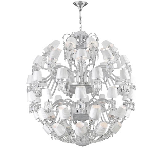 Collection Regina Chandelier in Metal and Crystal by Jago For Sale