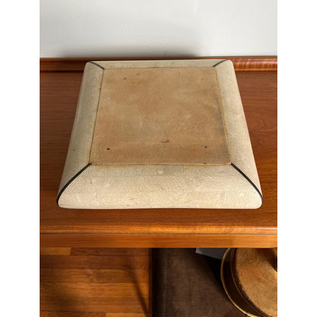 Maitland - Smith Vintage Maitland-Smith Tessellated Stone & Brass Ashtray, Karl Springer Style For Sale - Image 4 of 9