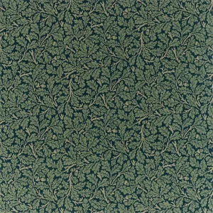 Morris & Co Oak Fabric in Teal/Slate